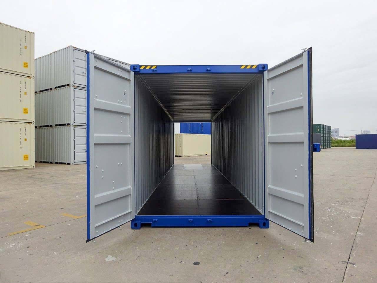 40 Fuß High Cube Double Door Container geöffnet